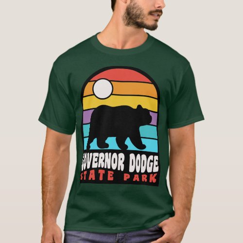 Governor Dodge State Park Camping Wisconsin Bear R T_Shirt