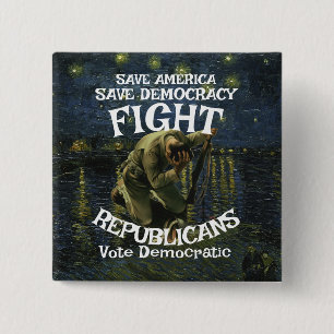 GOVERNOR FBI FEMA VOTE DEMOCRATIC PARTY 2026 2028  BUTTON