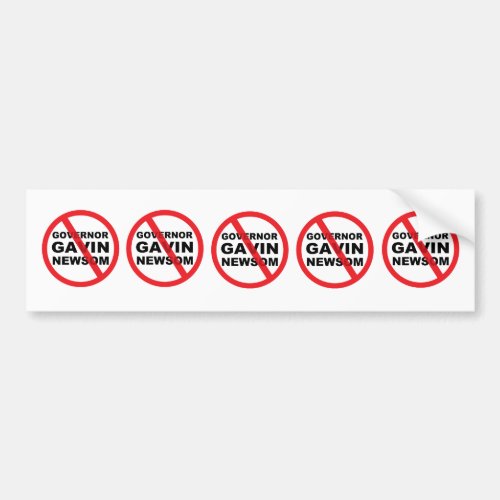 Governor Gavin Newsom Anti Bumper Sticker