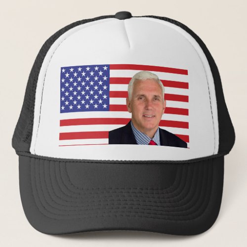 Governor Mike Pence  US Flag Trucker Hat