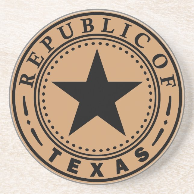 Governor of Texas Sandstone Coaster (Front)