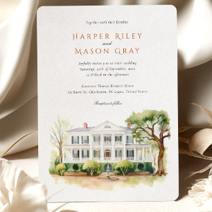 Governor Thomas Bennett House Charleston Wedding Invitation