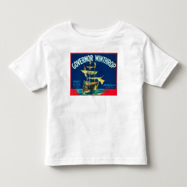 Governor Winthrop Apple Label (red) - Yakima, WA Toddler T-shirt (Front)