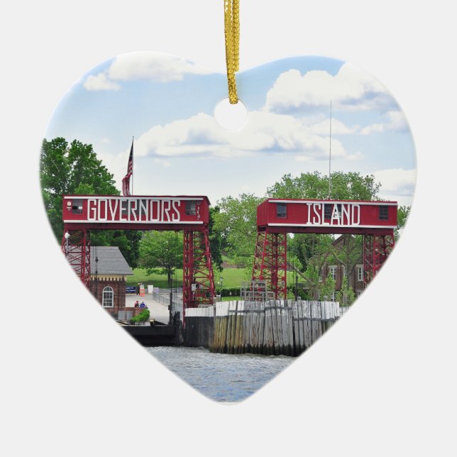 Governor's Island Ceramic Ornament (Front)