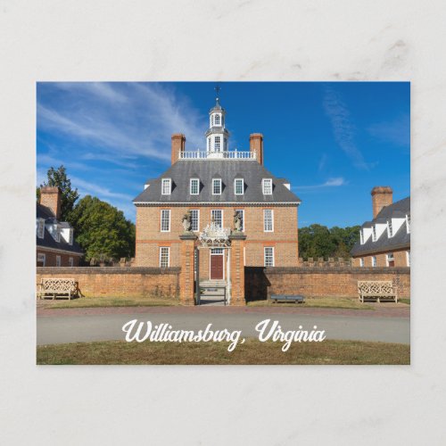 Governors Palace in Williamsburg VA Postcard