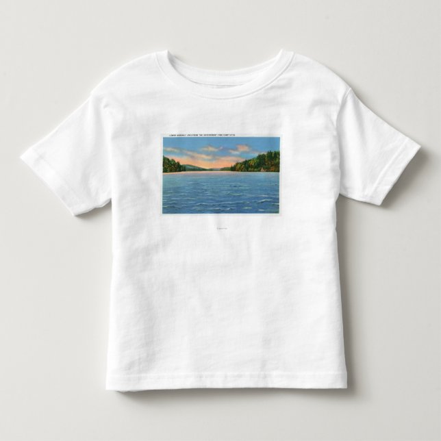 Govt. Free Camp Sites View of Lower Saranac Lake Toddler T-shirt (Front)