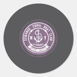 Gowanus C Boat Club Funny Brooklyn New York So Classic Round Sticker