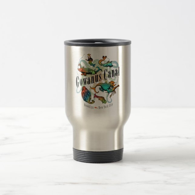 Gowanus Canal of Brooklyn, NY Travel Mug (Center)