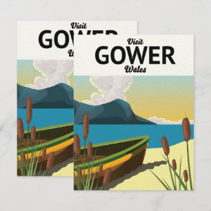 Gower Wales travel poster