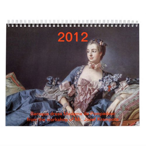 gown madame de pompadour calendar