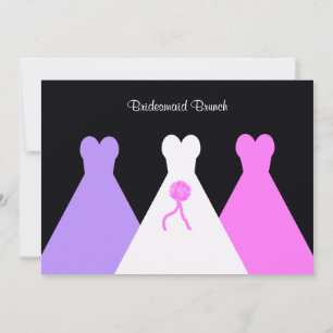 Gowns Bridesmaid Luncheon or Brunch Invitation