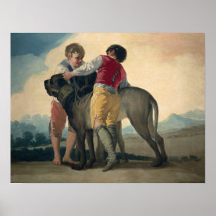 Goya - Boys With Mastiff 1786 Poster