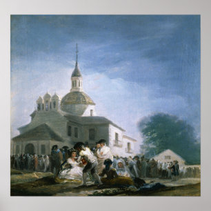 Goya - Day Of St. Isidore In Church Of Holy 1787 Poster