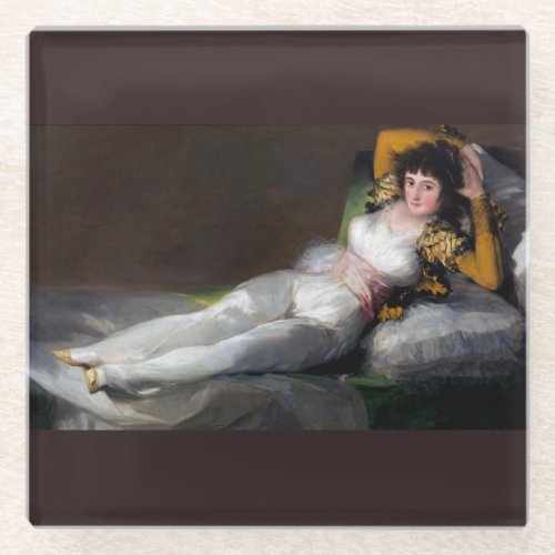 Goya Painting _ Clothed Maja _ La Maja Vestida Glass Coaster