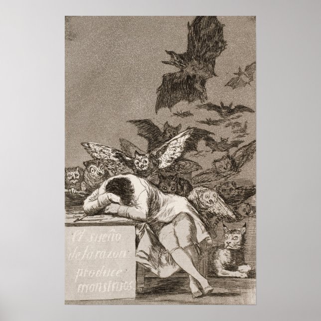 Goya - Sleep Of Reason Produces Monsters 1799 Poster (Front)