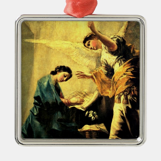 Goya: The Annunciation, famous religious painting Metal Ornament (Front)