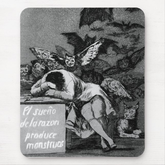 Goya The Sleep of Reason Produces Monsters Mouse Pad (Front)
