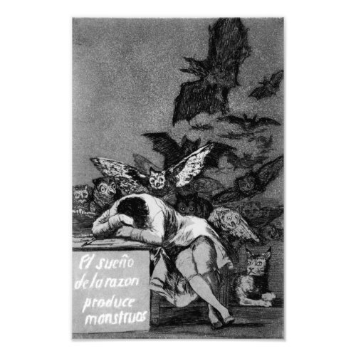 Goya The Sleep of Reason Produces Monsters print