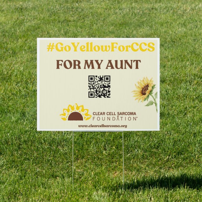 #GoYellowForCCS - Aunt Yard Sign (Insitu)