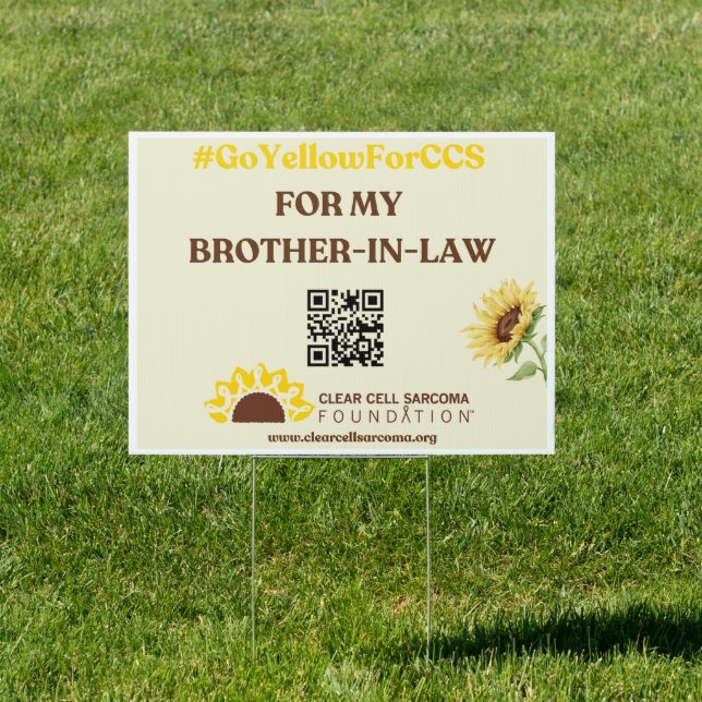 #GoYellowForCCS - Bro-In-Law Yard Sign (Insitu)