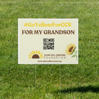 #GoYellowForCCS - Grandson Yard Sign