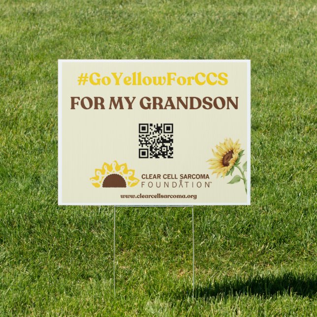 #GoYellowForCCS - Grandson Yard Sign (Insitu)