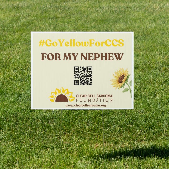 #GoYellowForCCS - Nephew Yard Sign (Insitu)