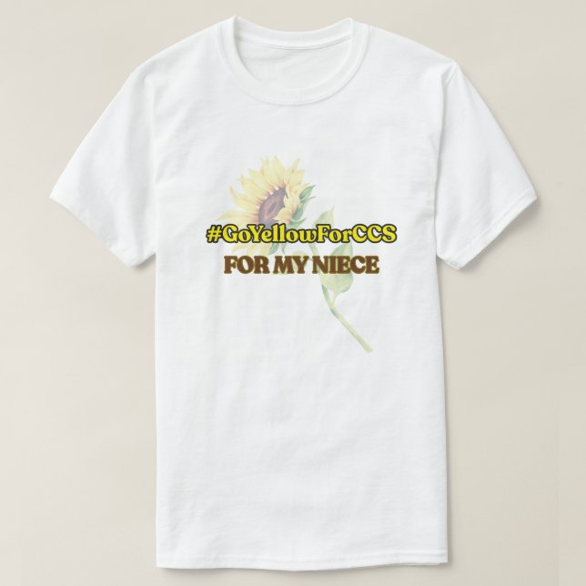 #GoYellowForCCS - Niece Tshirt (Design Front)
