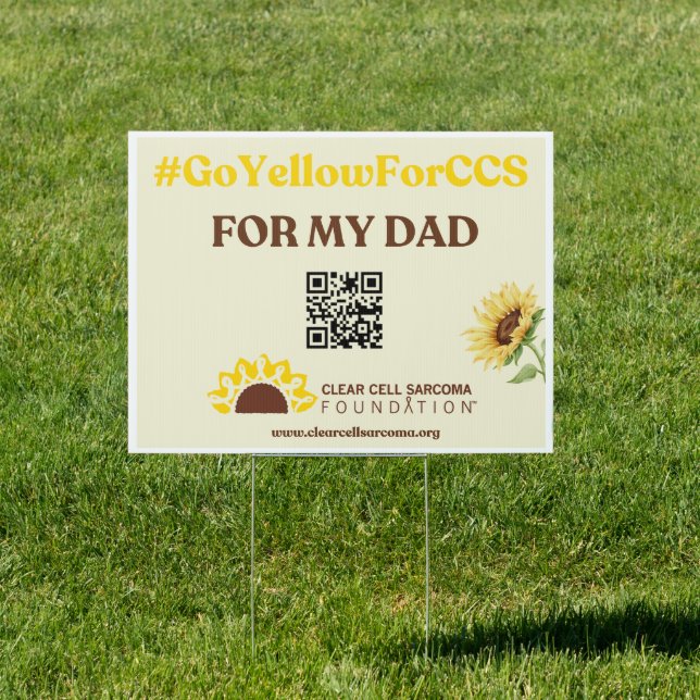#GoYellowForCSS - Dad Yard Sign (Insitu)