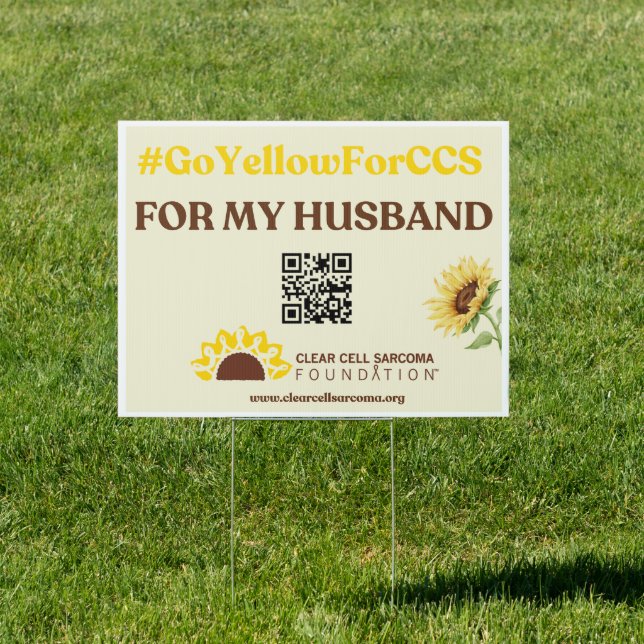 #GoYellowForCSS - Husband Yard Sign (Insitu)