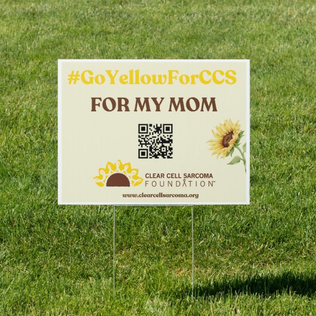 #GoYellowForCSS - Mom Yard Sign (Insitu)