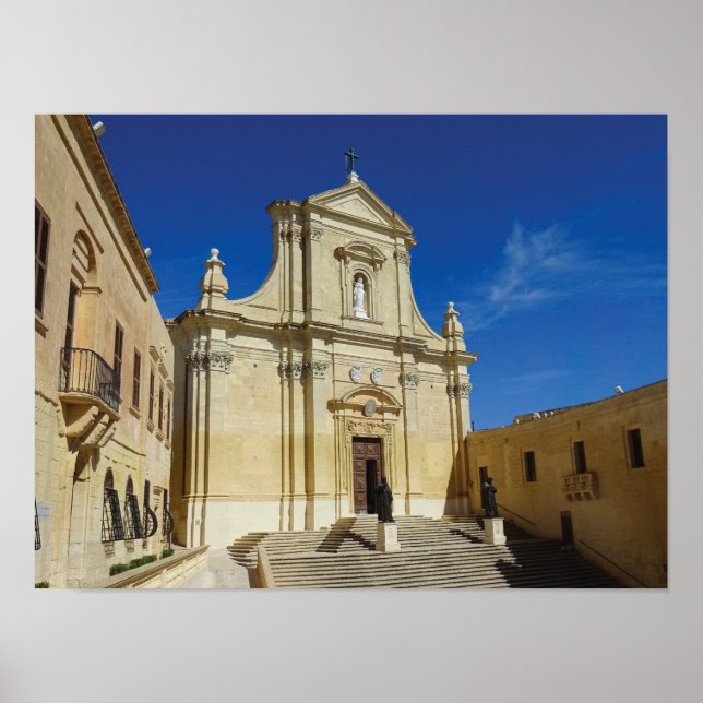 Gozo Cathedral Of The Assumption Of Mary Malta Poster (Front)