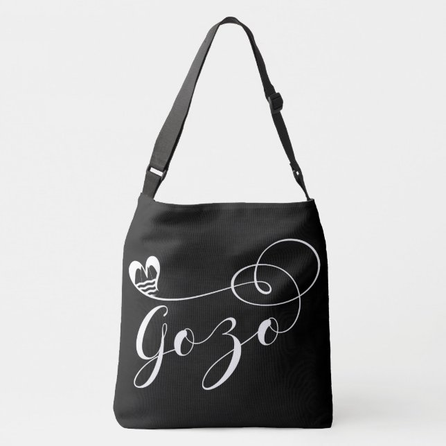Gozo Heart Flag, Gozitan, Island of Gozo Crossbody Bag (Back)