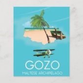 Gozo , Maltese archipelago Map Travel poster. (Back)