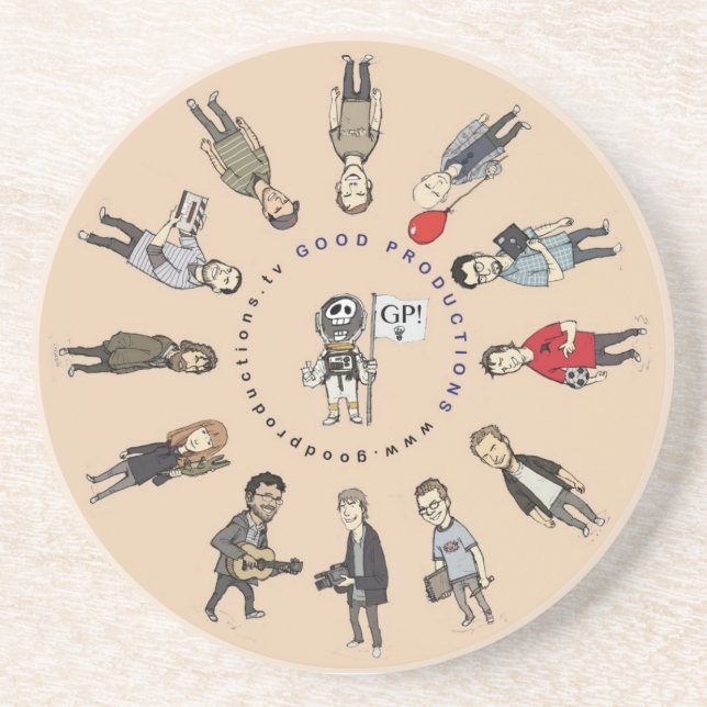GP Drink Coaster - Tan (Front)