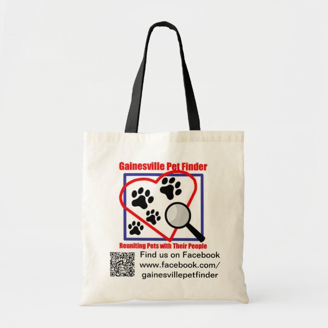 GPF Logo, Link, and QR Tote Bag (Front)