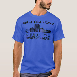 GPS Coordinates City Glasgow Skyline Dream City 1 T-Shirt