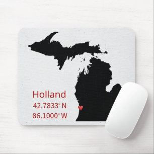 GPS Coordinates of Holland Michigan Mouse Pad