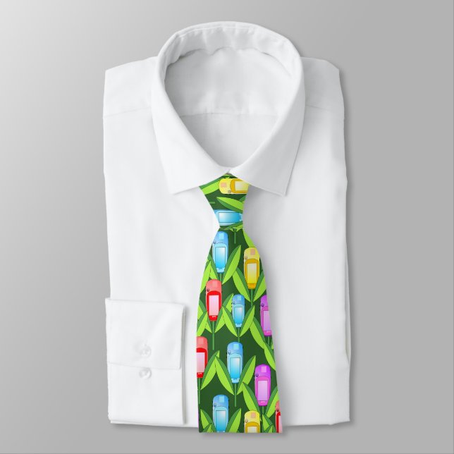 GPS Flowers Neck Tie (Tied)