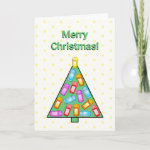 GPS Geocaching Christmas Tree Christmas Card