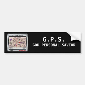 GPS God Personal Savior Bumper Sticker