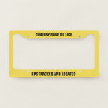 Gps Tracked And Located License Plate Frame at Zazzle