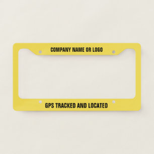 GPS Tracked and Located License Plate Frame