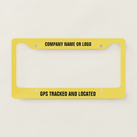 Gps Tracked And Located License Plate Frame