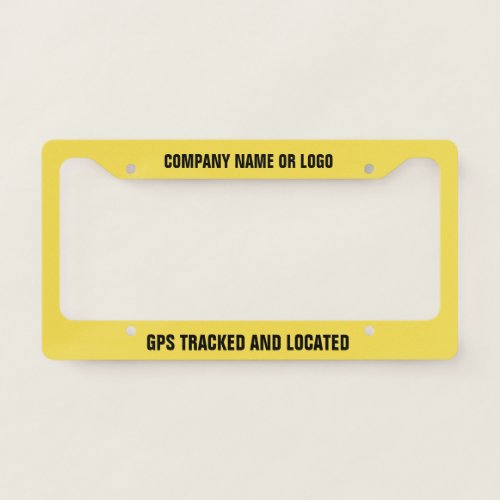 GPS Tracked and Located License Plate Frame