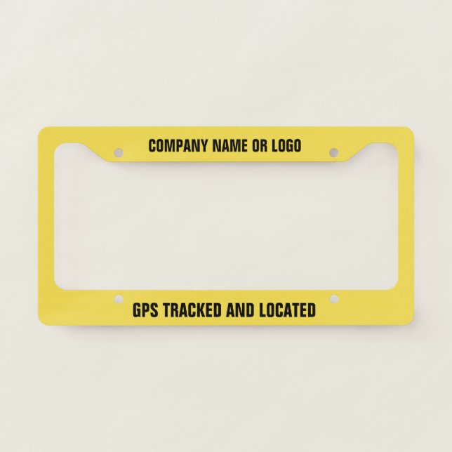 GPS Tracked and Located License Plate Frame (Front)