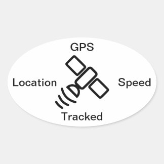 GPS Tracked Location Speed Oval Sticker