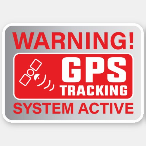 GPS Tracking Sign Sticker