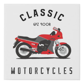 GPZ 900R Ninja ZX900A Motorcycle Biker Faux Canvas Print