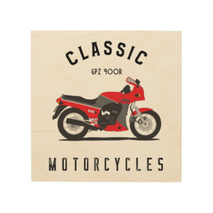 GPZ 900R Ninja ZX900A Motorcycle Biker Wood Wall Art